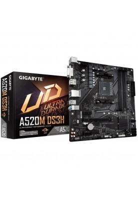 Материнська плата Gigabyte A520M DS3H Socket AM4