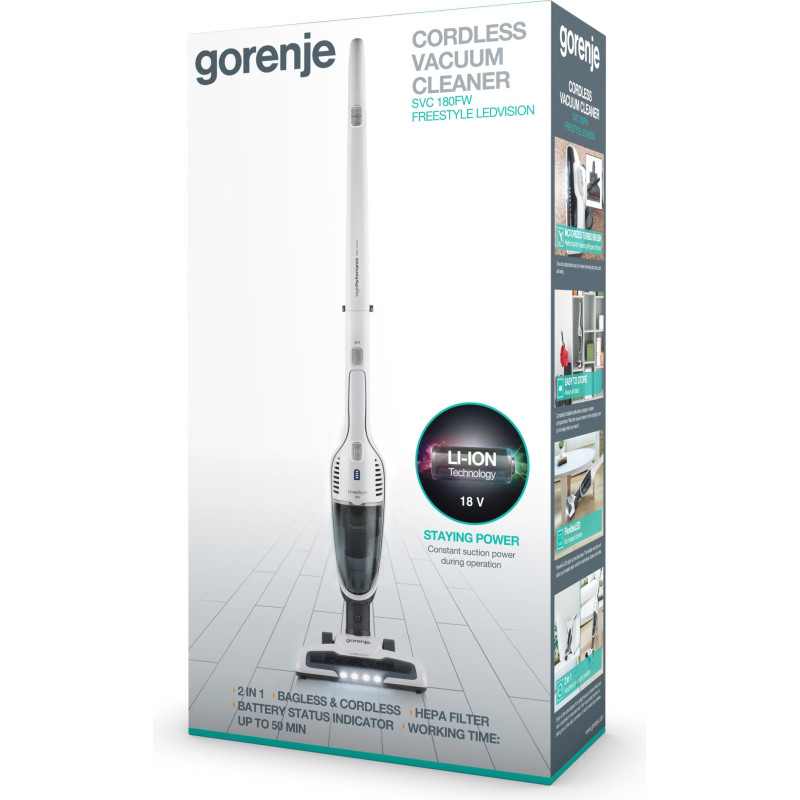 Акумуляторний пилосос Gorenje SVC180FW