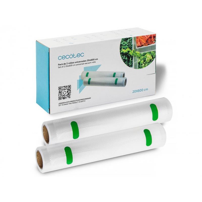 Плівка для вакуумного пакувальника Cecotec 20х600 см, 2 рулона CCTC-04071 (8435484040716)