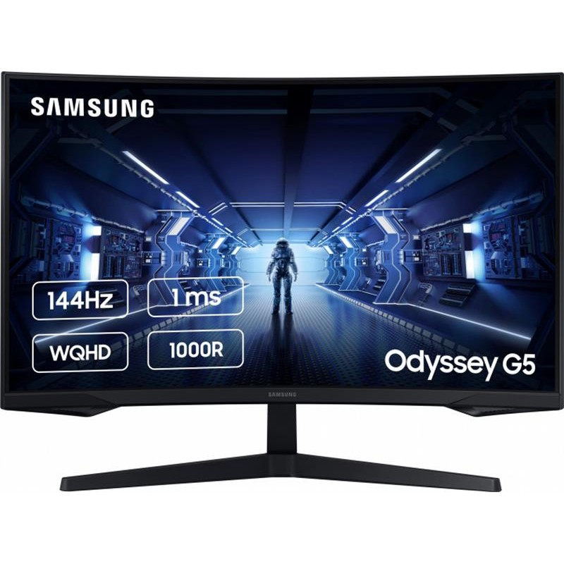 Монітор Samsung 27" Odyssey G5 (LC27G55TQWIXCI) VA Black Curved