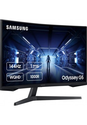 Монітор Samsung 27" Odyssey G5 (LC27G55TQWIXCI) VA Black Curved