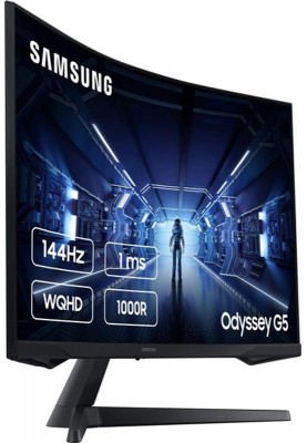 Монітор Samsung 27" Odyssey G5 (LC27G55TQWIXCI) VA Black Curved