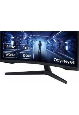 Монітор Samsung 27" Odyssey G5 (LC27G55TQWIXCI) VA Black Curved