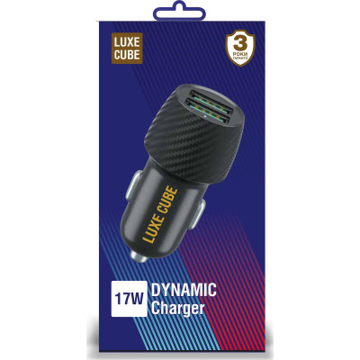Автомобільний зарядний пристрій Luxe Cube 2USB 17W Black (8886668698498) Автомобільний зарядний пристрій Luxe Cube 2USB 17W Black (8886668698498)