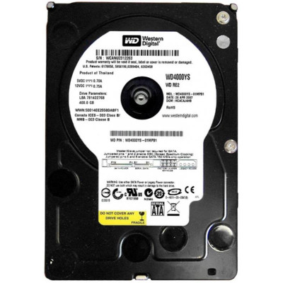 Накопичувач HDD SATA  400GB WD 7200prm 16MB (WD4000YS)