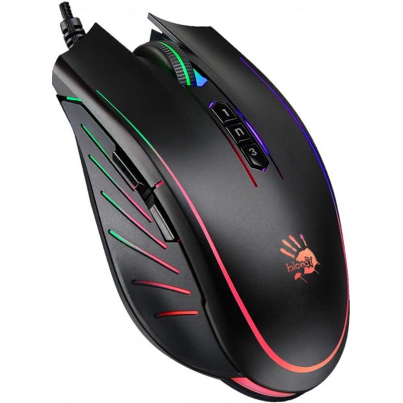 Мышь A4Tech Bloody P81s RGB Curve Black USB