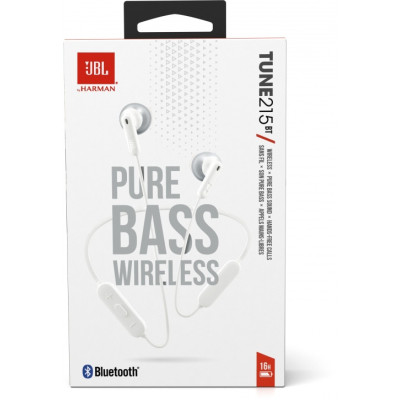 Bluetooth-гарнітура JBL Tune T215BT White (JBLT215BTWHT) Bluetooth-гарнітура JBL Tune T215BT White (JBLT215BTWHT)