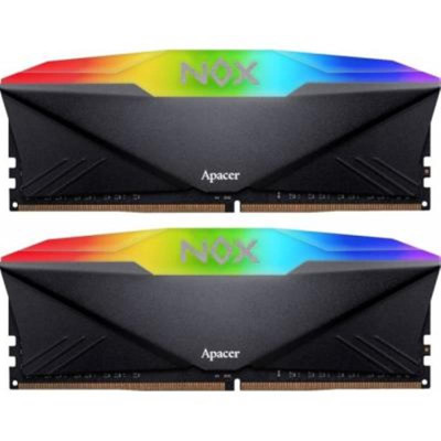 Модуль пам`ятi DDR4 2x16GB/3200 Apacer NOX RGB Black (AH4U32G32C28YNBAA-2)