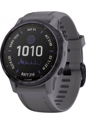 Смарт-годинник Garmin Fenix 6S Pro Solar Edition Amethyst Steel with Shale Gray Band (010-02409-15)