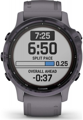 Смарт-годинник Garmin Fenix 6S Pro Solar Edition Amethyst Steel with Shale Gray Band (010-02409-15)