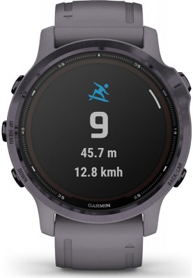 Смарт-годинник Garmin Fenix 6S Pro Solar Edition Amethyst Steel with Shale Gray Band (010-02409-15)