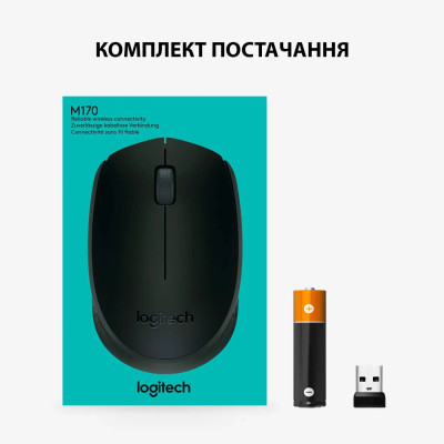 Миша бездротова Logitech M170 Grey/Black (910-004642) Миша бездротова Logitech M170 Grey/Black (910-004642)