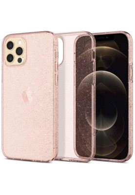 Чохол-накладка Spigen Liquid Crystal Glitter для Apple iPhone 12/12 Pro Rose Quartz (ACS01699)