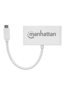 Концентратор USB Type-C Intracom Manhattan White (163552) 3хUSB3.0+1хUSB Type-C