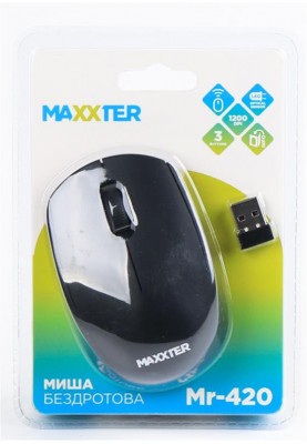 Миша бездротова Maxxter Mr-420 Black