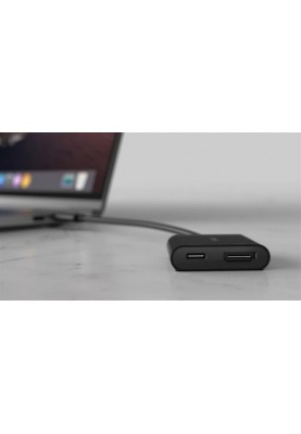 Адаптер Belkin HDMI+USB Type-C - USB Type-C (F/M), Black (AVC002BTBK)