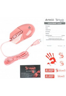 Мишка A4Tech Bloody P91s RGB Pink USB