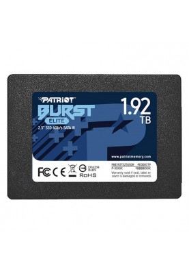 Накопичувач SSD 1.92TB Patriot Burst Elite 2.5" SATAIII TLC (PBE192TS25SSDR)