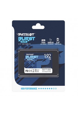 Накопичувач SSD 1.92TB Patriot Burst Elite 2.5" SATAIII TLC (PBE192TS25SSDR)