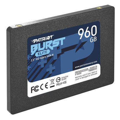 Накопичувач SSD 960GB Patriot Burst Elite 2.5" SATAIII TLC (PBE960GS25SSDR) Накопичувач SSD 960GB Patriot Burst Elite 2.5" SATAIII TLC (PBE960GS25SSDR)
