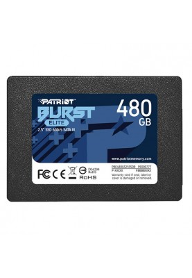 Накопичувач SSD  480GB Patriot Burst Elite 2.5" SATAIII TLC (PBE480GS25SSDR)