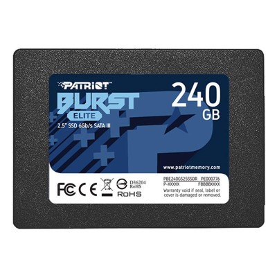 Накопичувач SSD  240GB Patriot Burst Elite 2.5" SATAIII TLC (PBE240GS25SSDR)