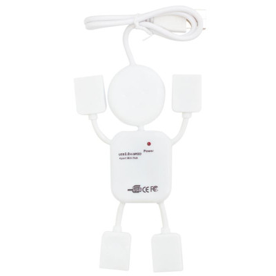 Концентратор USB2.0 Voltronic 4хUSB2.0 White (YT-HM4-W/02419), OEM