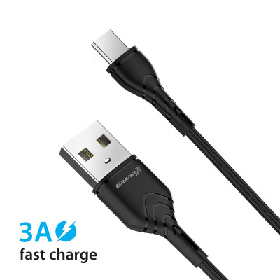 Мережевий зарядний пристрійGrand-X (2xUSB 3.1А) Black (CH65LT)