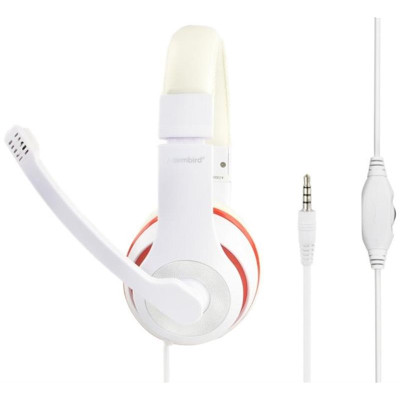 Гарнітура Gembird MHS-03-WTRD White/Red