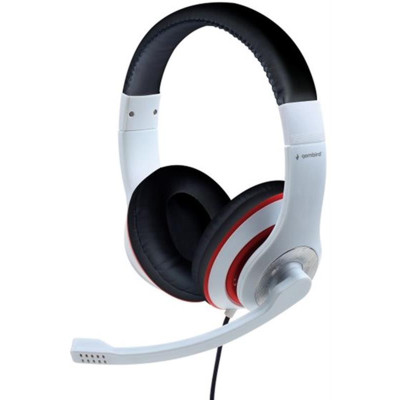 Гарнітура Gembird MHS-03-WTRDBK White/Red/Black