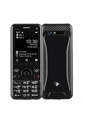 Мобiльний телефон 2E E240 Power Dual Sim Black (680576170088)