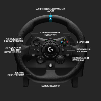 Кермо Logitech G923 for Xbox One and PC Black (941-000158) Кермо Logitech G923 for Xbox One and PC Black (941-000158)