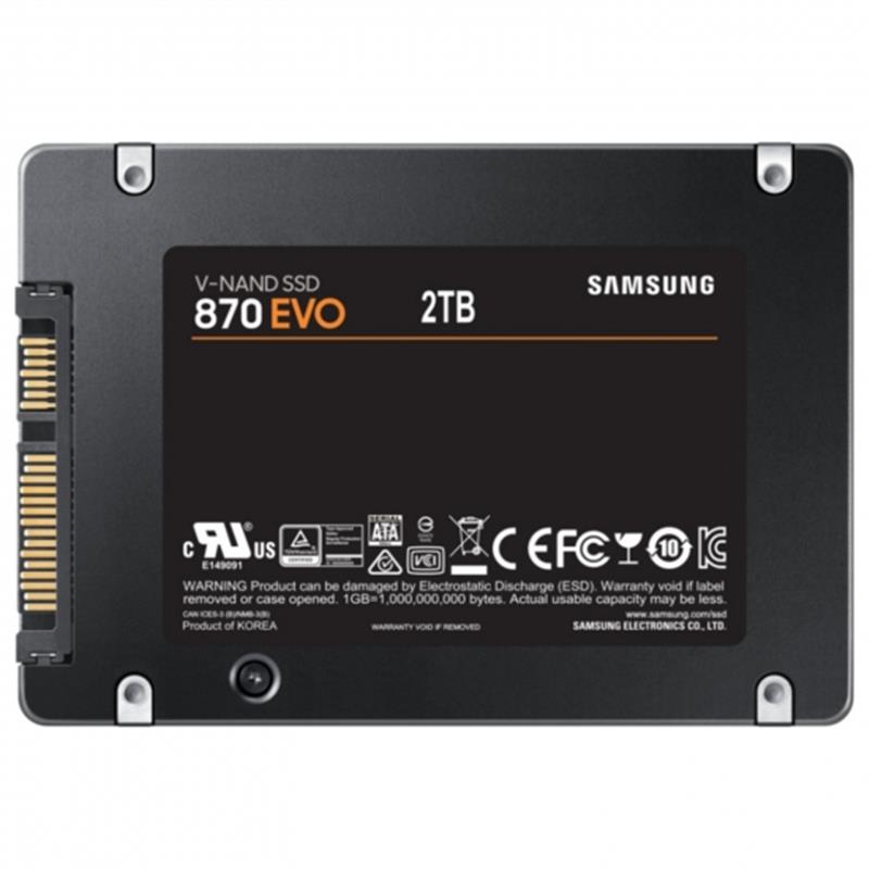 Накопичувач SSD 2TB Samsung 870 EVO 2.5" SATAIII MLC (MZ-77E2T0BW)