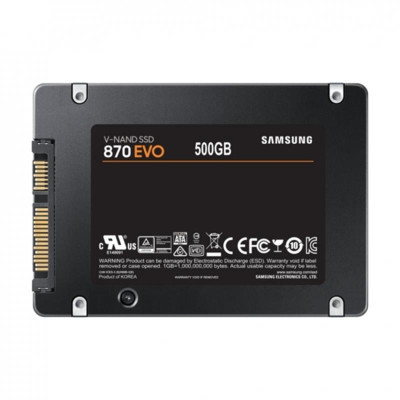 Накопичувач SSD 500GB Samsung 870 EVO 2.5` SATAIII MLC (MZ-77E500BW) Накопичувач SSD 500GB Samsung 870 EVO 2.5` SATAIII MLC (MZ-77E500BW)