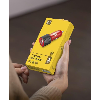 Автомобільний зарядний пристрій Luxe Cube 2USB 17W Red (8886668686235)