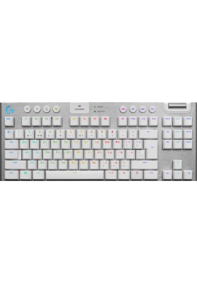 Клавiатура бездротова Logitech G915 Gaming TKL Tenkeyless LightSpeed Wireless RGB Mechanical White (920-009664)