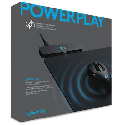 Ігрова поверхня з системою бездротової зарядки для мишей Logitech PowerPlay Black (943-000110)