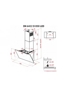 Вытяжка Perfelli DN 6422 D 850 BL LED