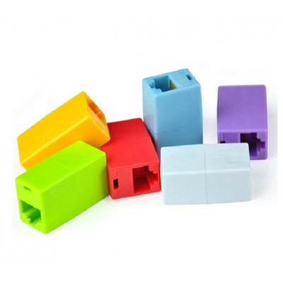 З`єднувач Merlion (2xRJ45-RED/11699) RJ45 патч-кордів мама/мама, червоний, 100 шт/уп.