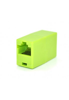 З`єднувач Merlion (2xRJ45-GREEN/06184) RJ45 патч-кордів мама/мама, зелений