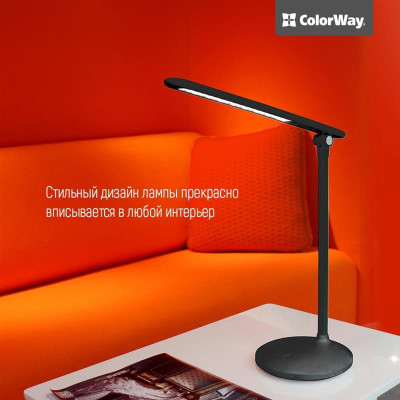 Настільна лампа LED ColorWay CW-DL02B-B Black Настільна лампа LED ColorWay CW-DL02B-B Black