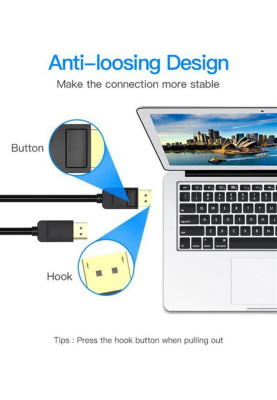 Кабель Vention DisplayPort - DisplayPort V1.2 (M/M), 3 м, Black (HACBI)