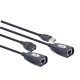 Кабель Cablexpert USB - RJ-45 (M/F), подовжувач USB 2.0 по кручений парі, до 30 м, чорний (UAE-30M)