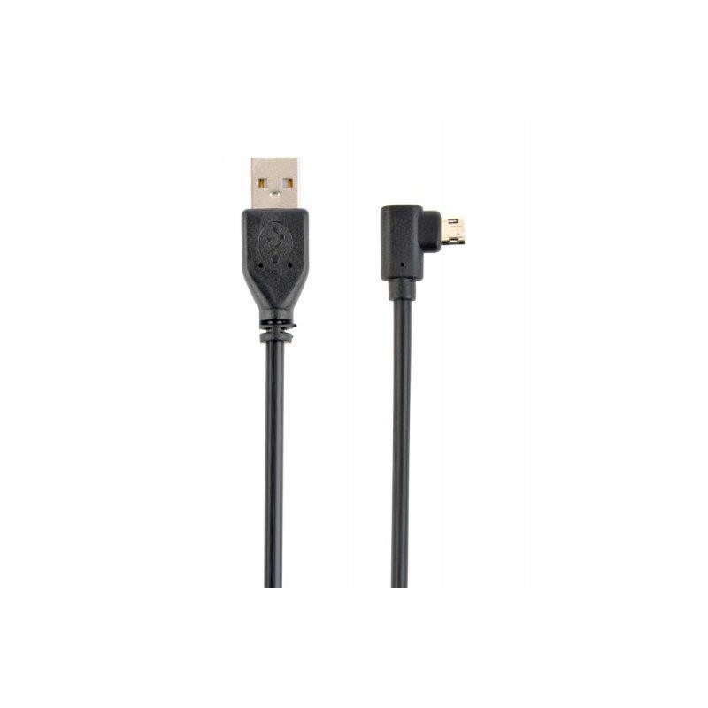 Кабель Cablexpert USB - micro USB V 2.0 (M/M), чорний, 1.8 м (CCB-USB2-AMmDM90-6)