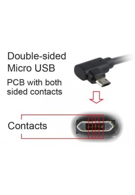 Кабель Cablexpert USB - micro USB V 2.0 (M/M), чорний, 1.8 м (CCB-USB2-AMmDM90-6)