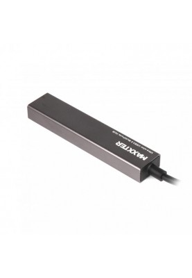 Концентратор USB Type-C Maxxter 4хUSB3.0 Dark Grey (HU3C-4P-02)