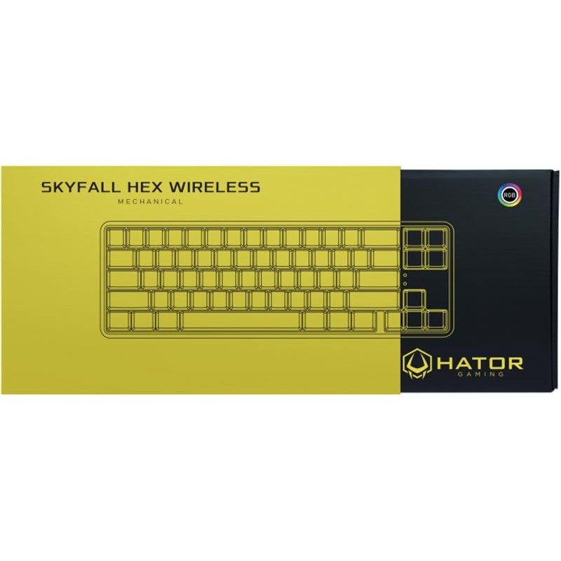 Клавиатура беспроводная Hator Skyfall Hex ENG (HTK-665) Black USB/Bluetooth