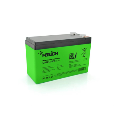 Акумуляторна батарея Merlion 12V 7AH Green (G-MLG1270F2/13947) AGM