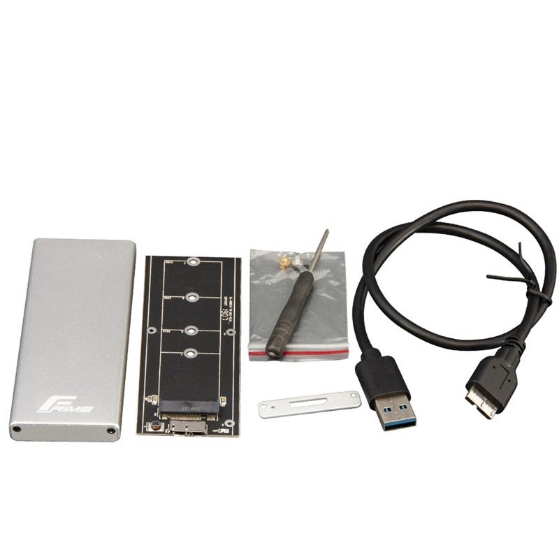 Зовнішня кишеня Frime SATA HDD/SSD 2.5", USB 3.0, Metal, Silver (FHE201.M2U30)
