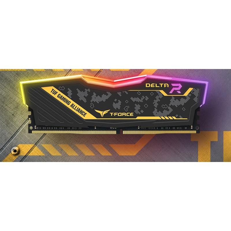 Модуль памяти DDR4 8GB/3200 Team T-Force Delta TUF Gaming RGB (TF9D48G3200HC16C01)